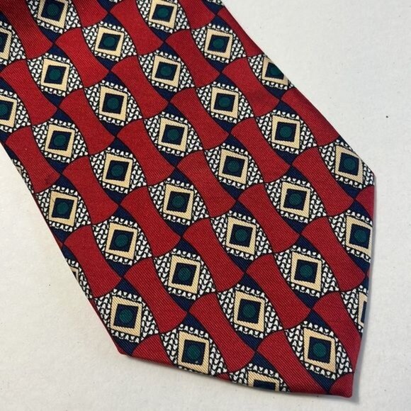 ROBERT TALBOTT RED SILK TIE - Picture 2 of 9